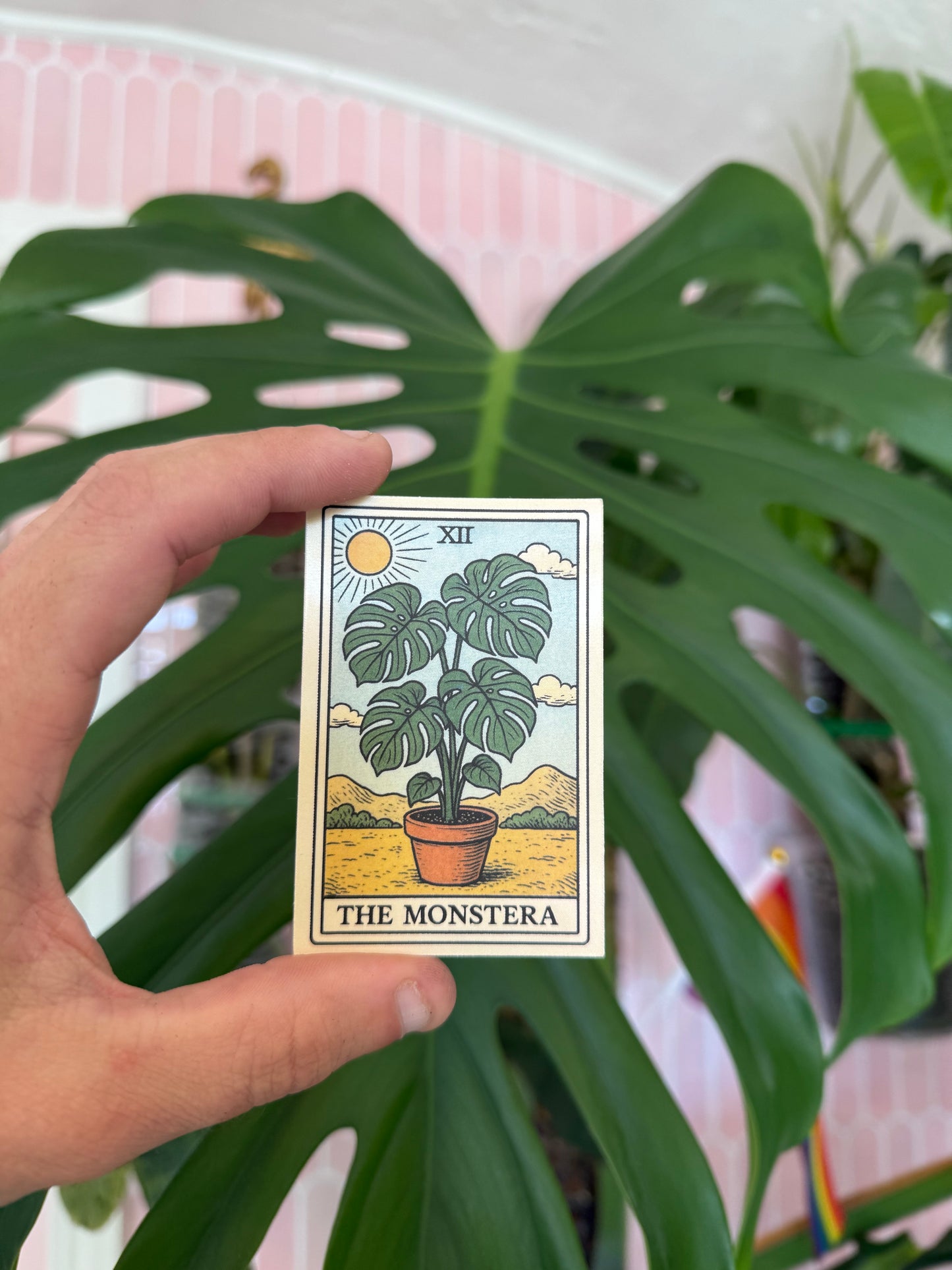 "Monstera Tarot" Sticker