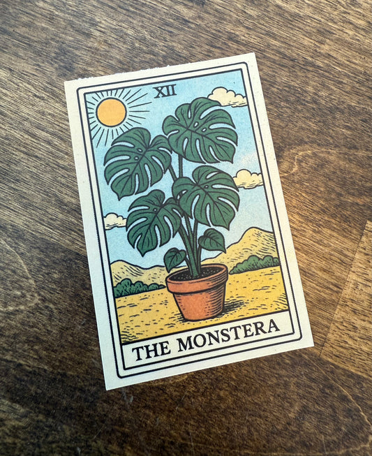 "Monstera Tarot" Sticker